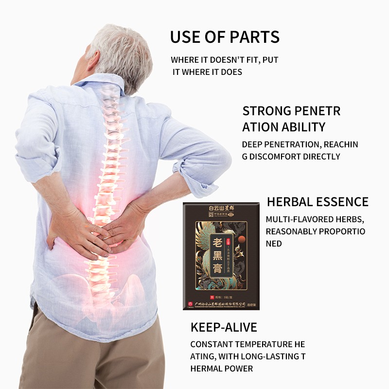 Traditional Plaster Supplier - Baiyunshan Xingqun Black Color Neck Shoulder Waist Pain Relief