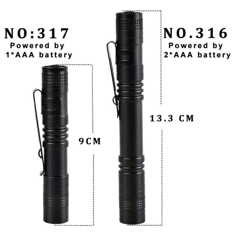 Pen Flashlight Manufacturer - 2*aaa Battery Led Torch