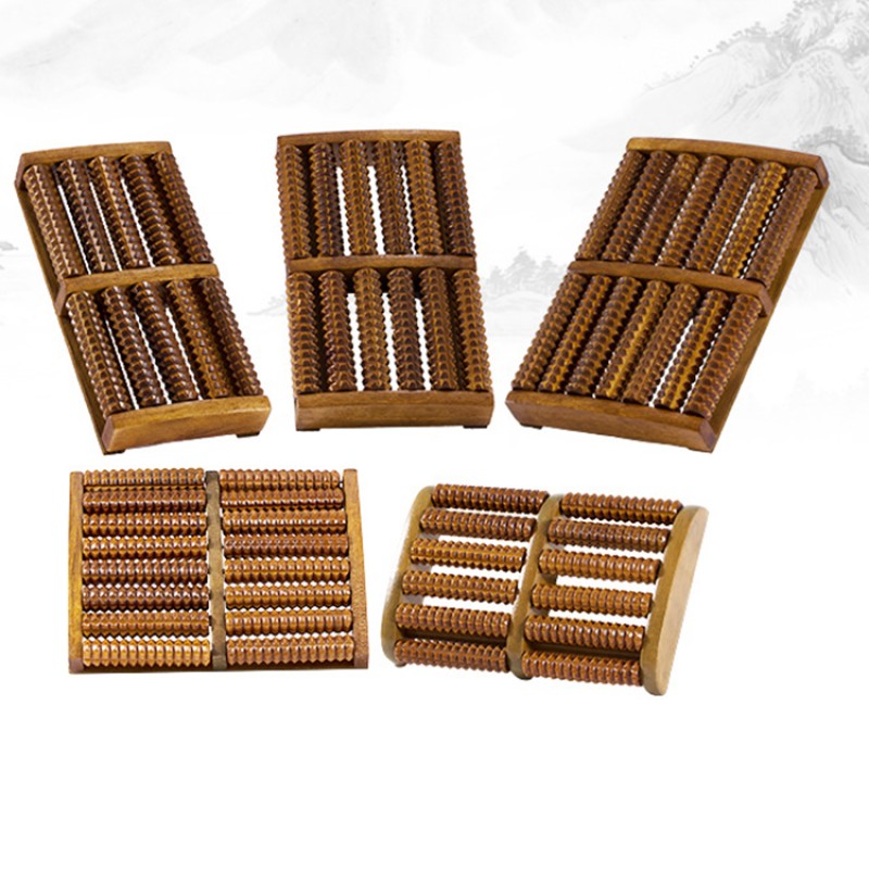 Wooden Roller Massage Factory - 9 Wheel Muscle Relax Tool