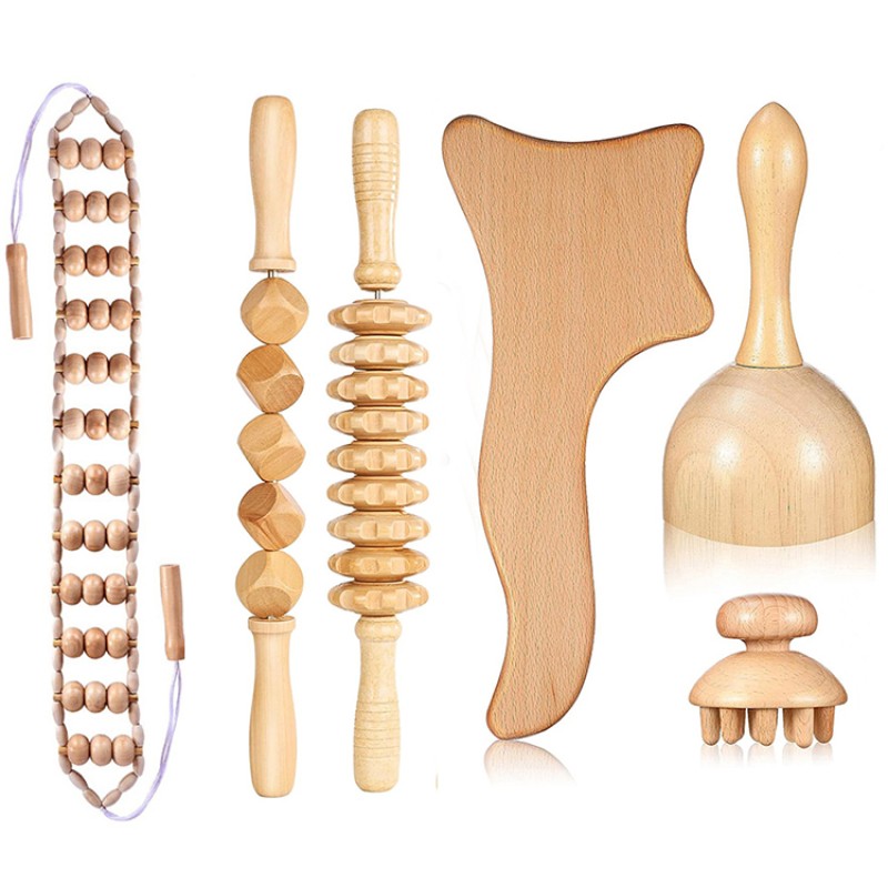Wood Massage Tools Supplier - 10set Mix Lymphatic Drainage