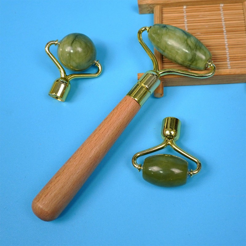 Jade Roller Set Supplier - Natural Green Jade Facial Therapy