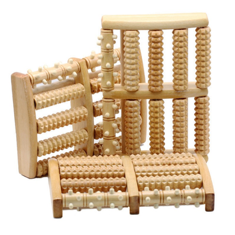 Wooden Roller Massage Factory - 9 Wheel Muscle Relax Tool