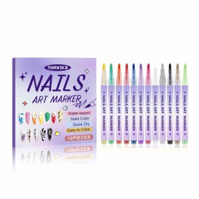 Nail Art Pen Supplier - 12 Colors Acrylic Drawing Set