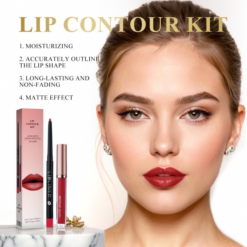 Lip Contour Kit Supplier - Long Lasting Matt Effect Gloss