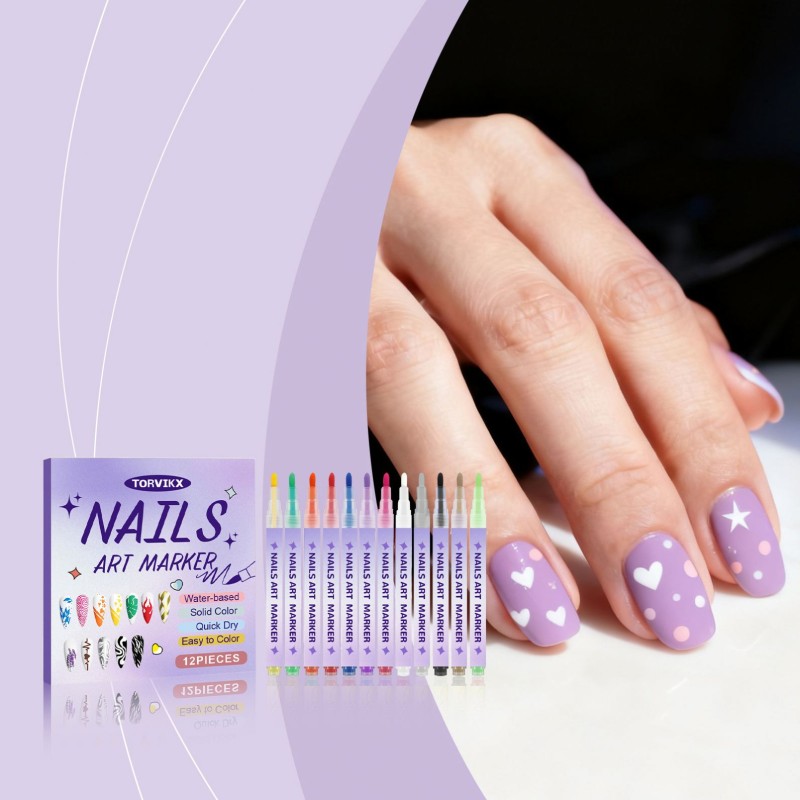 Nail Art Pen Supplier - 12 Colors Acrylic Drawing Set