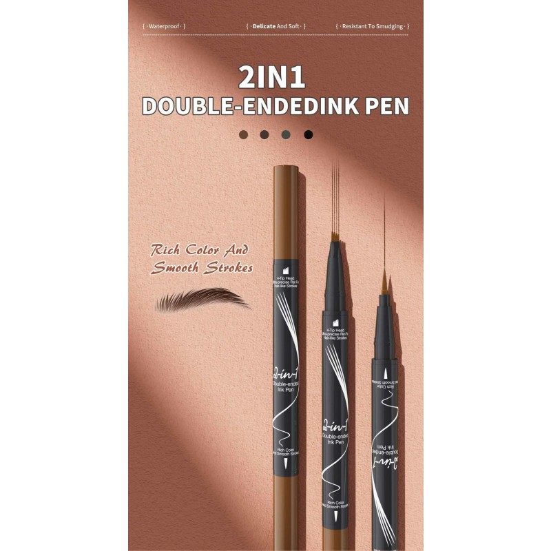 Eyebrow Pencil Manufacturer - 2 in 1 Double Sided Waterproof