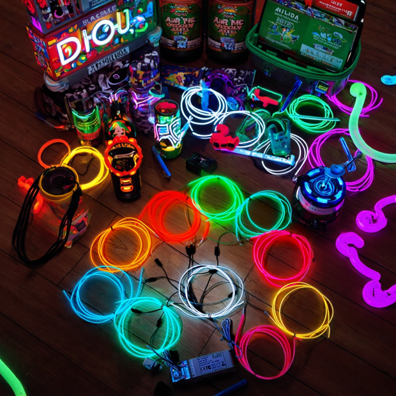 EL Wire Factory - 2.6mm Super Brightness EL Wire 10 Colors Bar KTV Nightclub