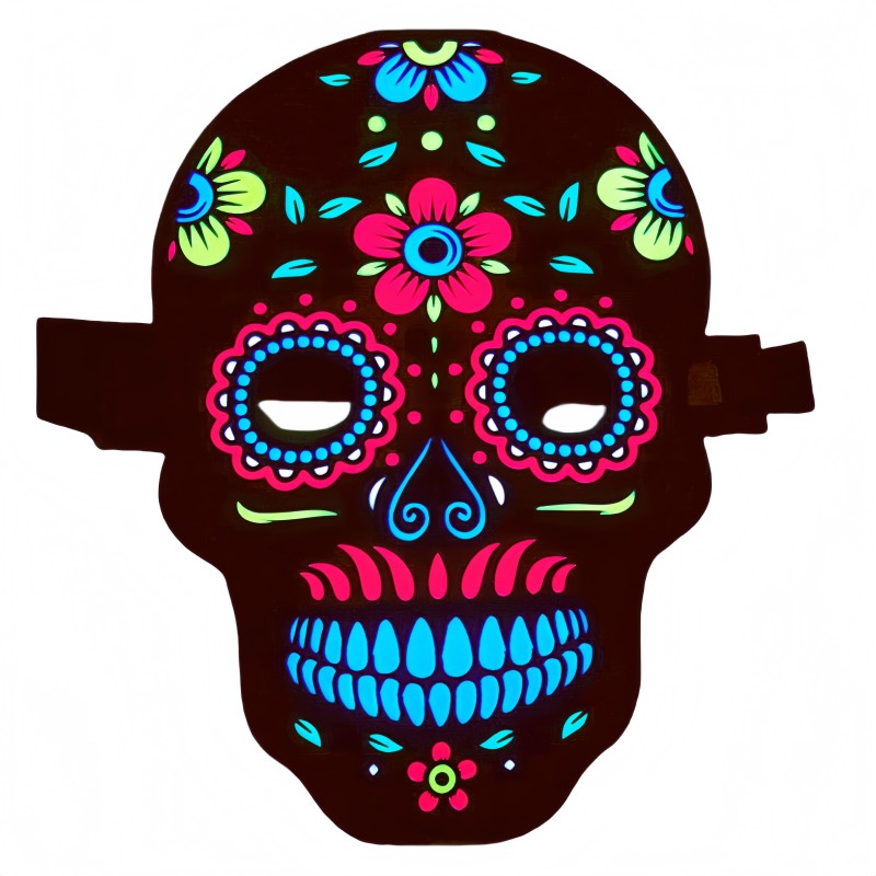 EL Sheet Mask Factory - Sound Activated Mode Halloween Masquerade Role-playing