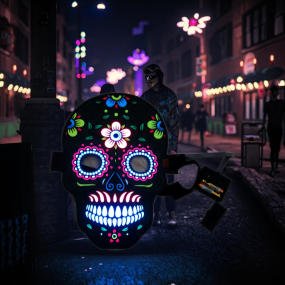 EL Sheet Mask Supplier - Voice-controlled Flashing Auto Senses Music Rhythm