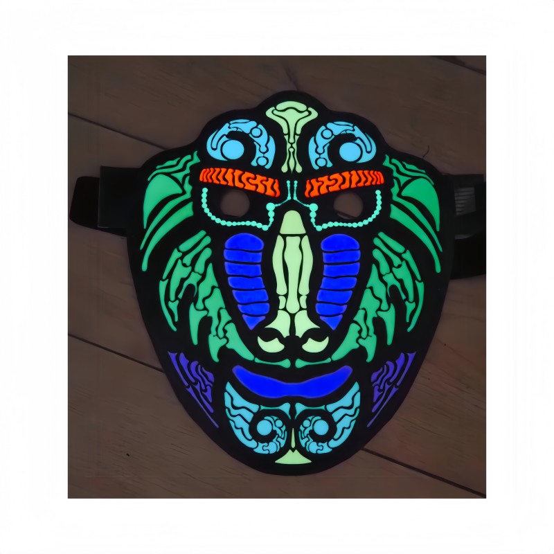 EL Sheet Mask Factory - Sound Activated Mode Halloween Masquerade Role-playing