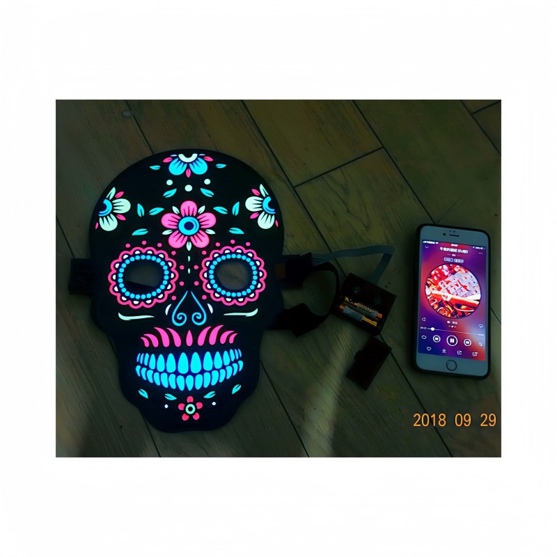 EL Sheet Mask Manufacturer - Voice-controlled Flashing Auto Senses Music