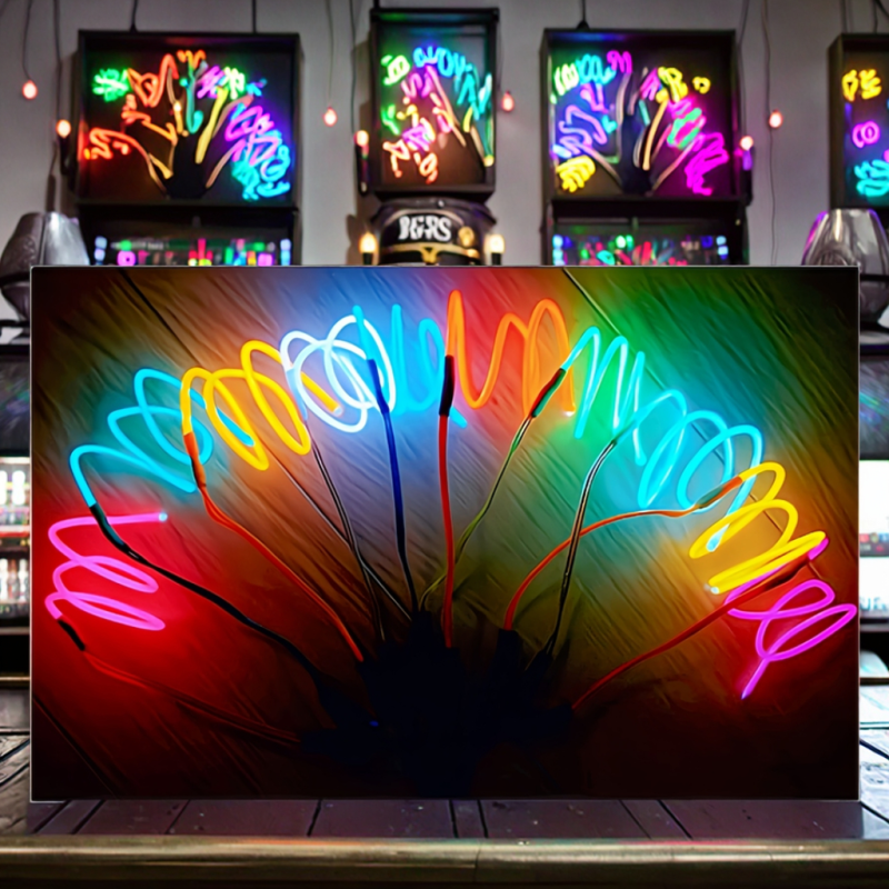 EL Wire Manufacturer - Super Bright 2.6mm Commercial Lighting Display Cabinets