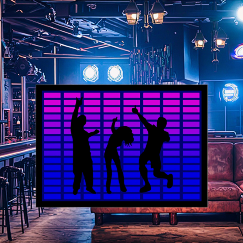 EL Advertising Poster Supplier - Voice-Activated Bar KTV Flash Sync Music Light