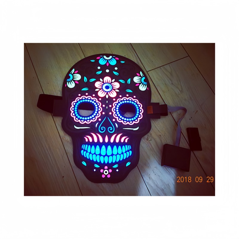 EL Sheet Mask Manufacturer - Voice-controlled Flashing Auto Senses Music