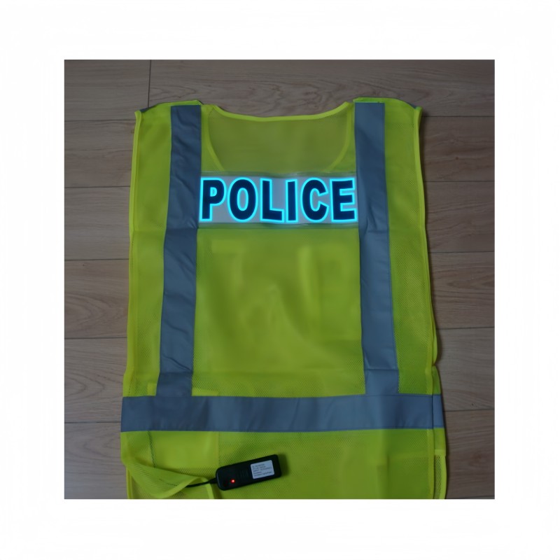EL Luminous Safety Vest Supplier - Uniform Light No Glare Visible 200m Night