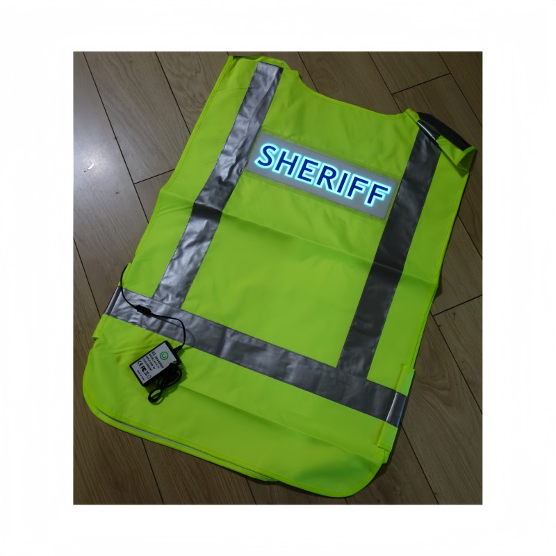 EL Luminous Safety Vest Supplier - Uniform Light No Glare 200m Security Police