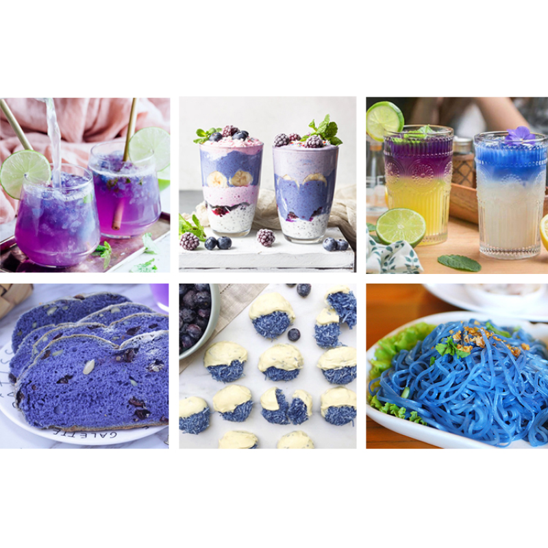 Factory Supply Wholesale Natural Blue Pigment Bulk Butterfly Pea Flower Powder