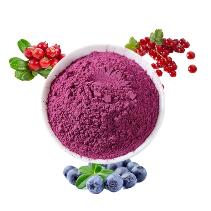 Mixex Berries Instant Juice Powder Food Grade Cranberry Powder 3 Kinds Fruit Mixed Berries Powder