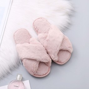 Slippers Manufacturer - Winter Home Shoes Ladies Soft Plush Furry