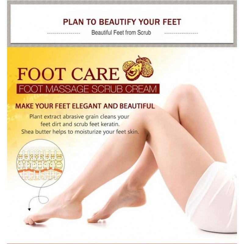 Foot Cream Supplier - Bioaqua Shea Butter Exfoliating Moisturizing