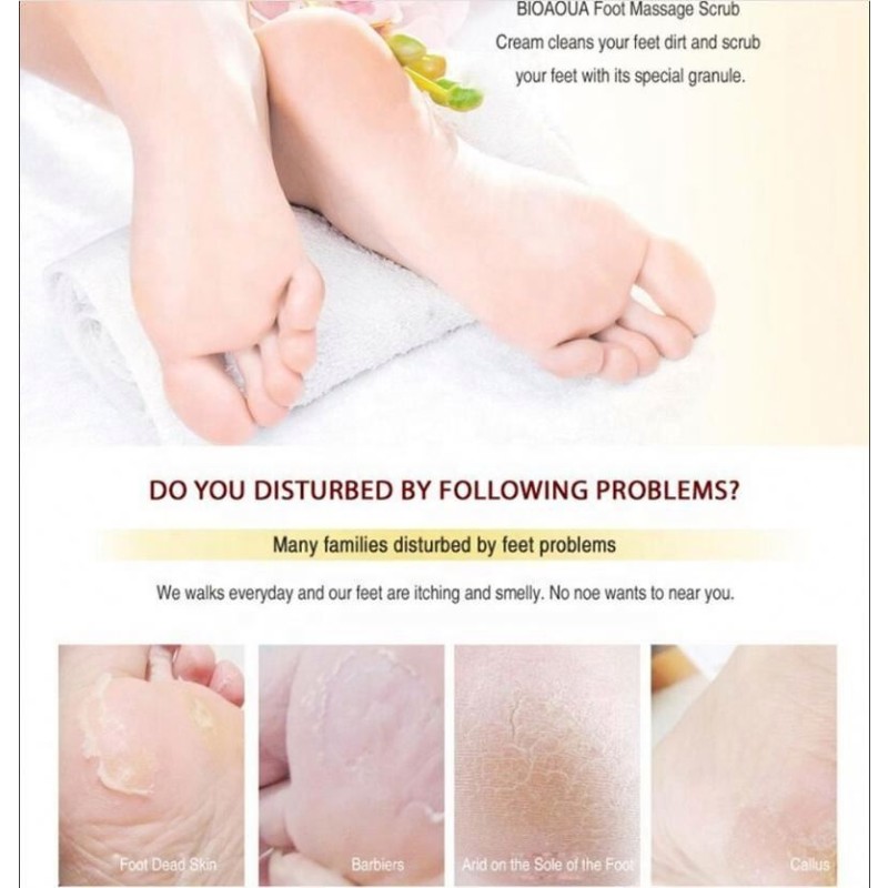 Foot Cream Supplier - Bioaqua Shea Butter Exfoliating Moisturizing