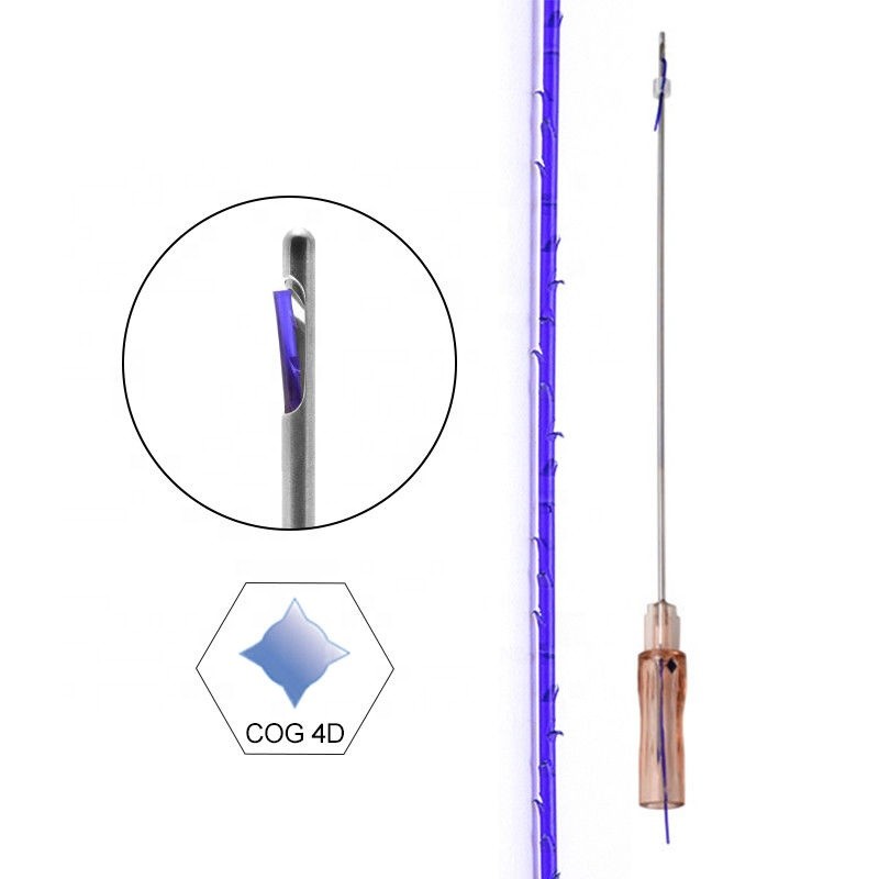 PDO Threads Manufacturer - 4D L Cannula 19G 100MM Facial Threads