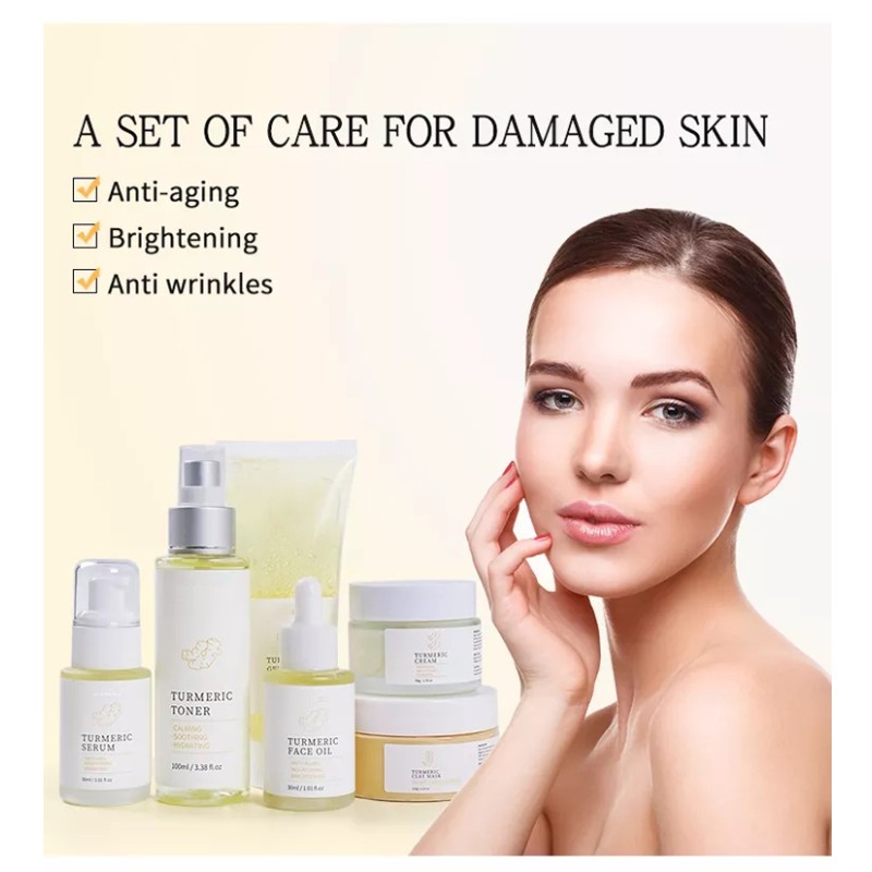 Turmeric Skincare Set Factory - Private Label Vitamin C Dark Spot Care