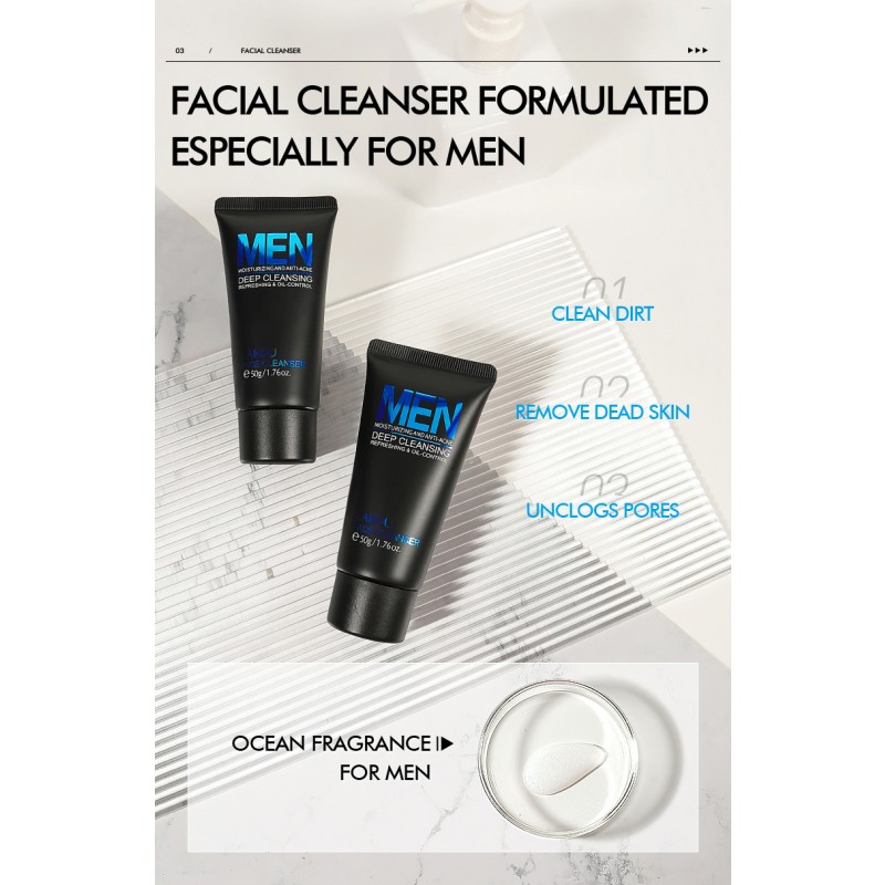 Face Wash Manufacturer - Natural Vegan Whitening Men Cleanser