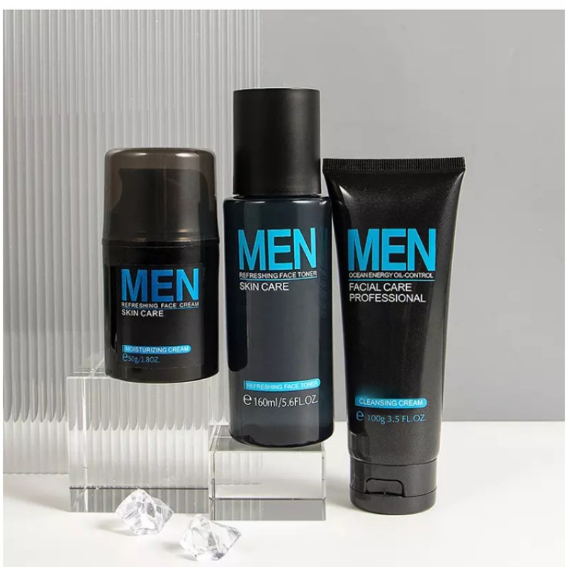 Men Facial Kit Supplier - Volcanic Minerals Whitening Acne Care