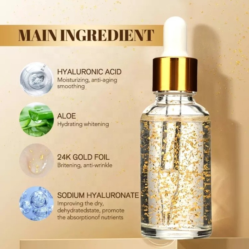24k Gold Serum Factory - Private Label Anti Aging Wrinkle Face Care