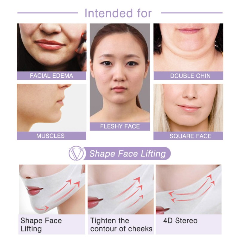 Face Mask Manufacturer - Low Price Chin Lifting Patch V Shape Slimming Face Mask