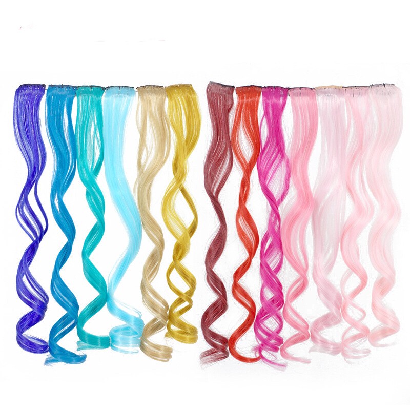 Hair Extension Manufacturer - Long Straight Rainbow Highlighted Clip-In Hair Extensions