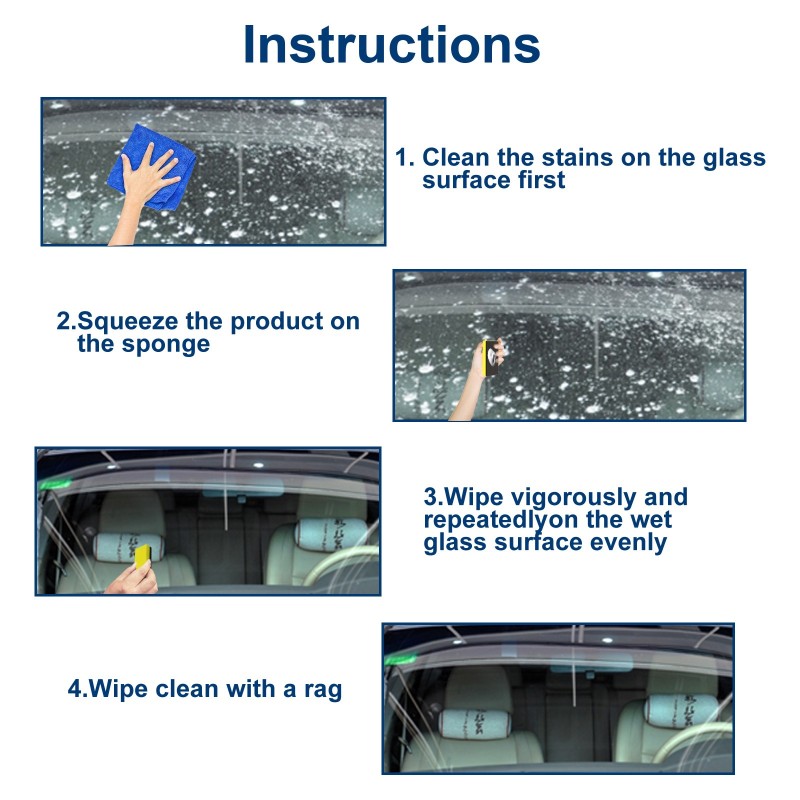 Glass Cleaner Factory - RAYHONG Car Sunroof Windshield Mirror Glass Hard Spot Remover