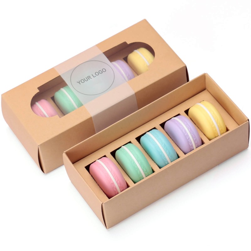 Lip Balm Kit Manufacturer - OEM Cute Macarons Fruit Flavor Lip Balm Custom Logo