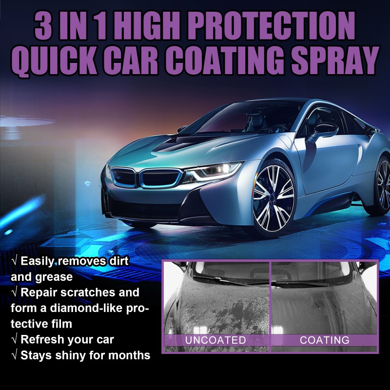 Car Coating Spray Supplier - High Protection 3 in 1 Quick Coating Spray Car Shield