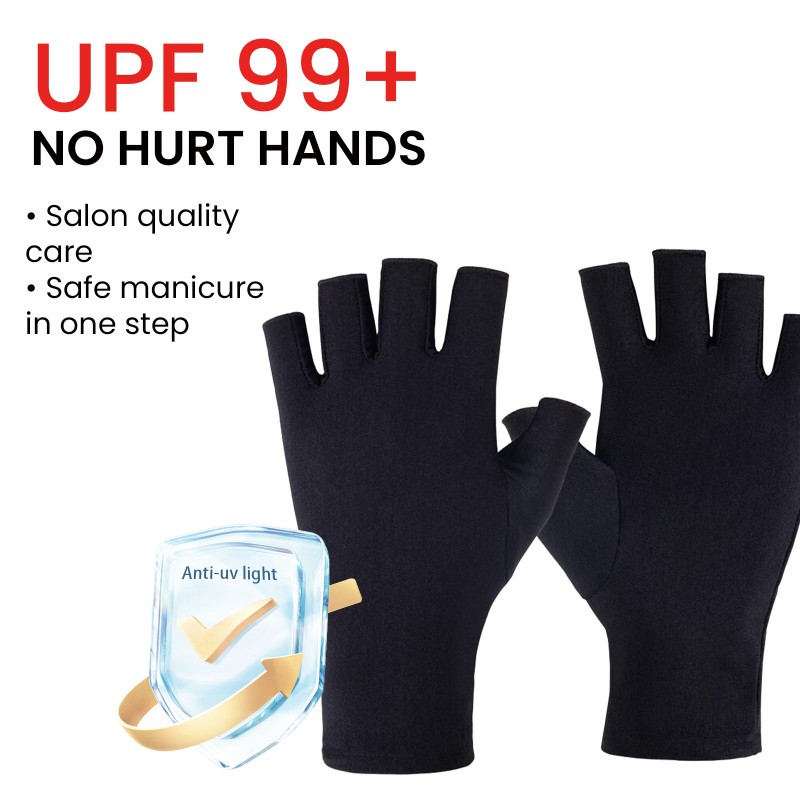 UV Gloves Supplier - Half Fingers Gloves for Manicure UV Protection LED Lamp Tool