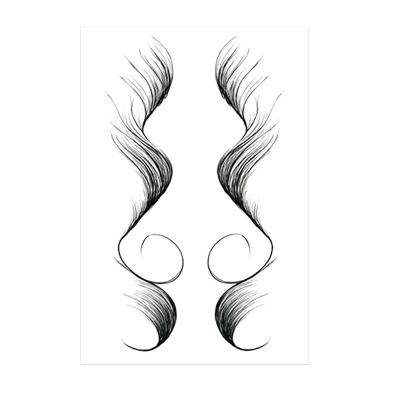 Hairline Tattoo Supplier - Beautiful Girl Hairline Temporary Tattoo Sticker 3D Sexy