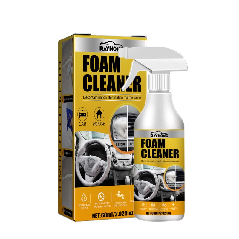 Car Cleaner Supplier - Wholesale 60ml Car Interior Foam Cleaner Wash Free Decontamination