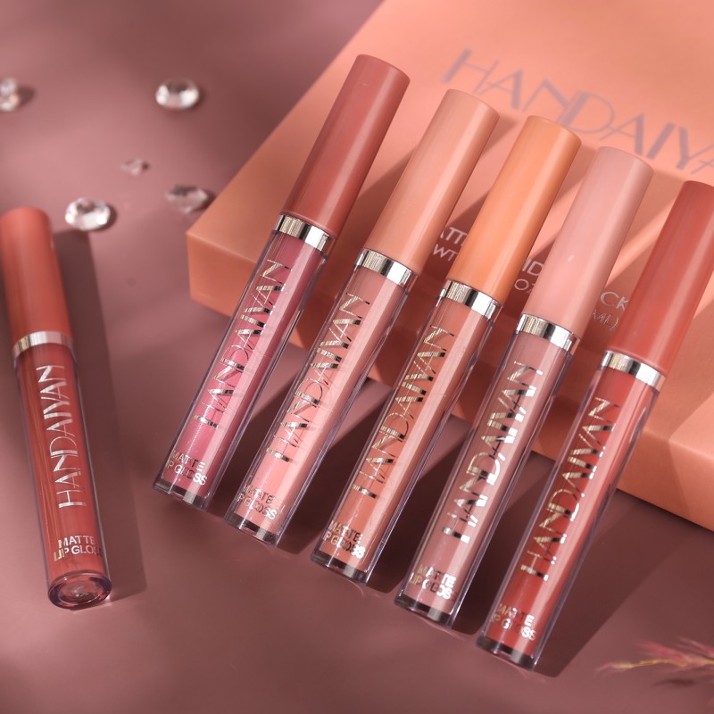 Lip Gloss Set Supplier - HANDAIYAN 6Colors Liquid Lipstick Lipgloss Set Natural Moisturizer