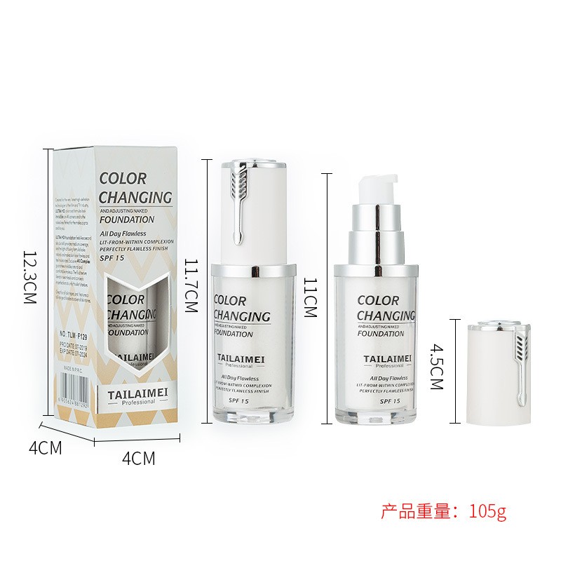Foundation Liquid Manufacturer - TLM 30ML Color Changing Foundation Makeup Base Liquid