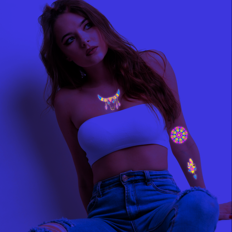 Body Tattoo Sticker Factory - Hot Selling Custom Temporary Waterproof Luminous Tattoo