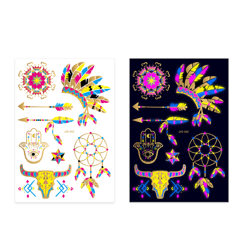 Body Tattoo Sticker Factory - Hot Selling Custom Temporary Waterproof Luminous Tattoo