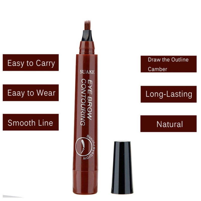 Eyebrow Pencil Supplier - SUAKE 4-TIP Liquid Eyebrow Pencil Waterproof Fork Tip