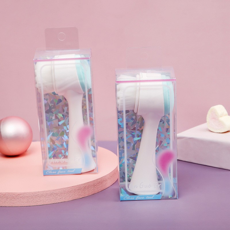 Facial Brush Factory - Double-sided Silicone Skin Care Tool Facial Cleanser Brush