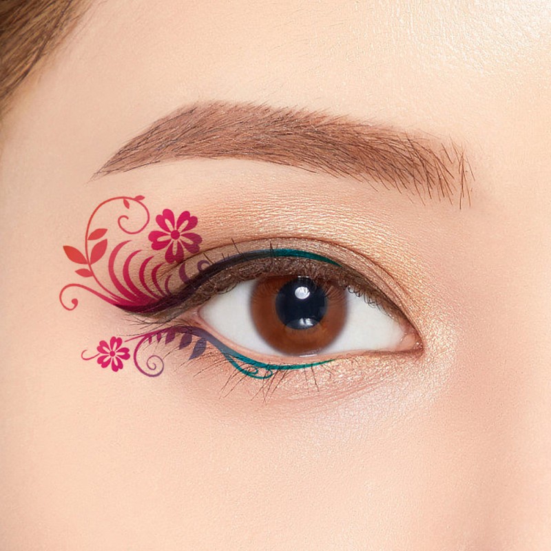 Water Transfer Sticker Supplier - New Arrival Water Transfer Fabric Eyes Tattoo Sticker