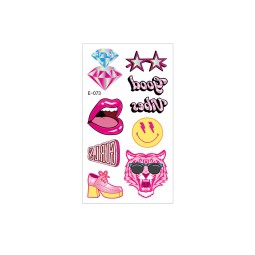 Pink Tattoo Supplier - New Pink Themed Preppy Temporary Tattoo Stickers Girls Party