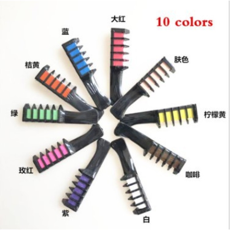 Hair Chalk Supplier - New Fashion Washable Hair Color Dye Temporary Chalk Comb