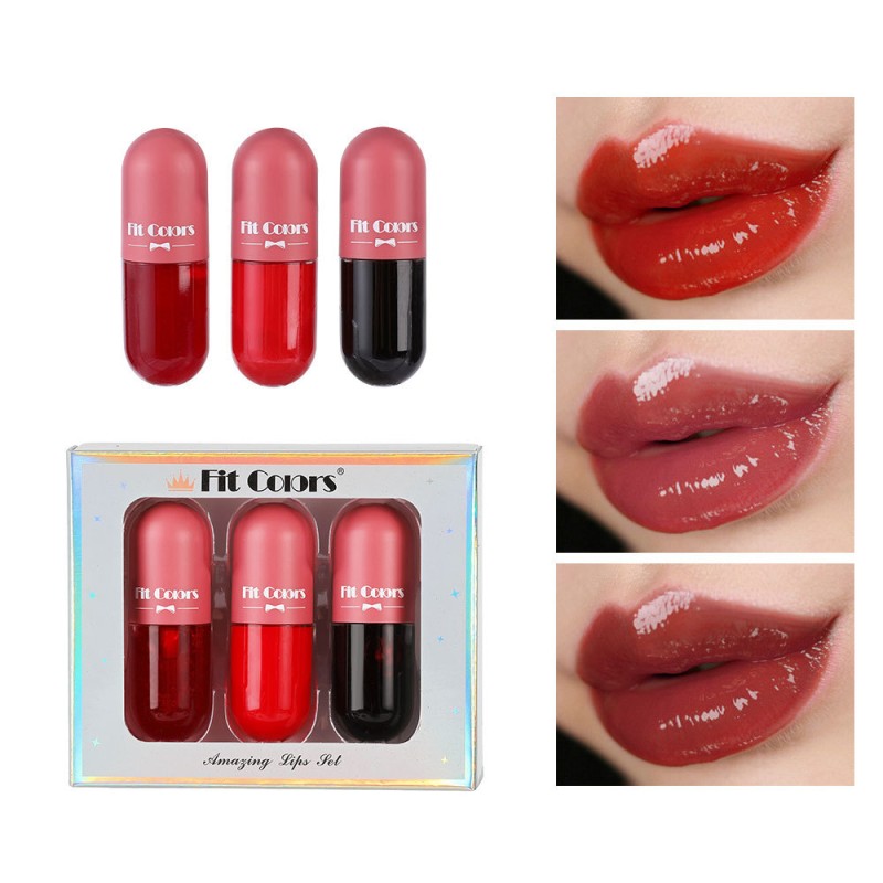 Lip Gloss Set Supplier - Fit Colors Mini Capsule Lip Gloss Set Moisturizing Glitter
