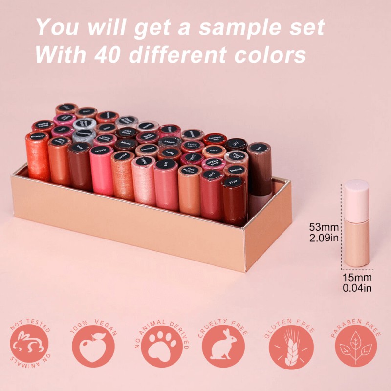 Liquid Lipstick Supplier - Matte Liquid Rose Makeup Cosmetics Cream Lipgloss Multi Colors
