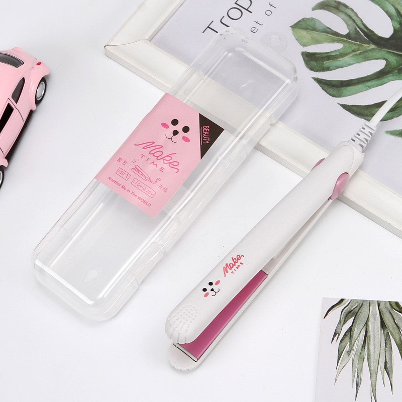 Hair Iron Supplier - Mini Portable Steam Flat Hair Iron Straightener Curler Cute